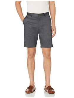 Amazon Brand - Buttoned Down Men's Slim Fit Flat Front 9" Inseam Chino Short, Supima Cotton Non-Iron