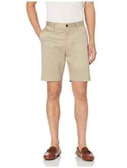 Amazon Brand - Buttoned Down Men's Slim Fit Flat Front 9" Inseam Chino Short, Supima Cotton Non-Iron