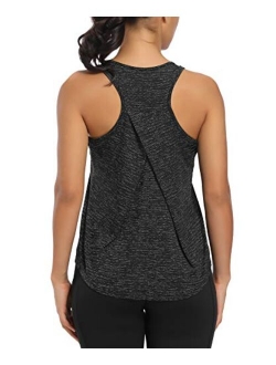 HLXFHB Workout Tank Tops for Women Gym Exercise Athletic Yoga Tops Racerback Sports Shirts