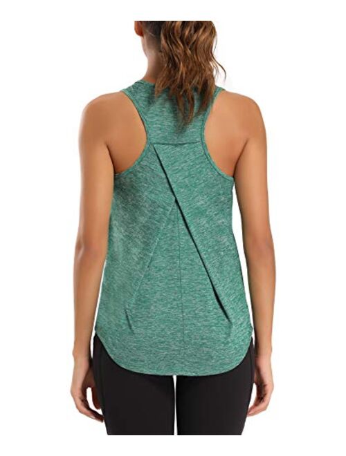 HLXFHB Workout Tank Tops for Women Gym Exercise Athletic Yoga Tops Racerback Sports Shirts