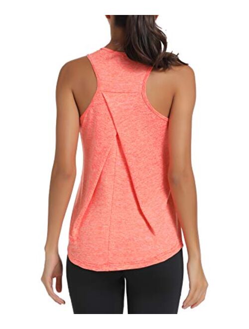 HLXFHB Workout Tank Tops for Women Gym Exercise Athletic Yoga Tops Racerback Sports Shirts