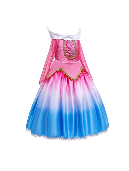 Princess Dresses for Girls Costumes Birthday Party Halloween Costume Cosplay Dress up for Little Girls 3-12 Years