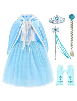 Princess Costumes Fancy Party Birthday, Christmas Dress for Little Girls with Accessories 2-11 Years