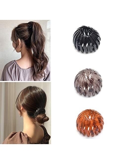 2021 Fashion Hair Clips Expandable Pony Tail Holders Hair Ties Birdnest Hair Clip Ponytail Hairpin Curling Iron Bun Maker Hair Styling Tool Claw Hair Clips For Woman Girl