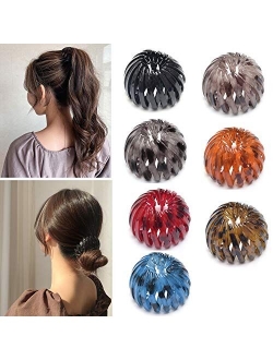 2021 Fashion Hair Clips Expandable Pony Tail Holders Hair Ties Birdnest Hair Clip Ponytail Hairpin Curling Iron Bun Maker Hair Styling Tool Claw Hair Clips For Woman Girl