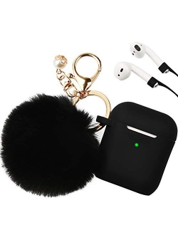 Filoto Case for Airpods, Airpod Case Cover for Apple Airpods 2&1 Charging Case, Cute Air Pods Silicone Protective Accessories Cases/Keychain/Pompom/Strap, Best Gift for G