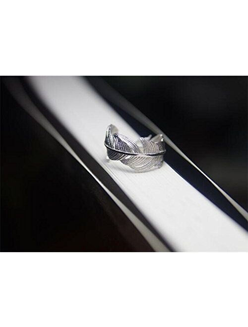 Helen de Lete Simple Style Original Feather From Heaven 925 Sterling Silver Open Ring