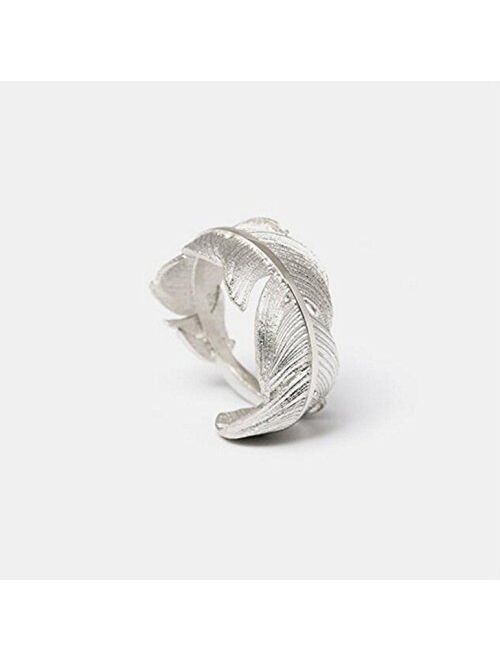 Helen de Lete Simple Style Original Feather From Heaven 925 Sterling Silver Open Ring