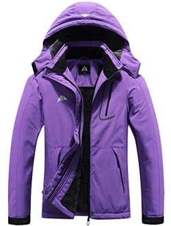 Women's Mountain Waterproof Ski Jacket Windproof Rain Windbreaker Winter Warm Hooded Snow Coat