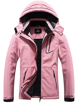 Women's Mountain Waterproof Ski Jacket Windproof Rain Windbreaker Winter Warm Hooded Snow Coat