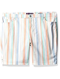 Women's Mid Rise Belted Jean Bermuda Short