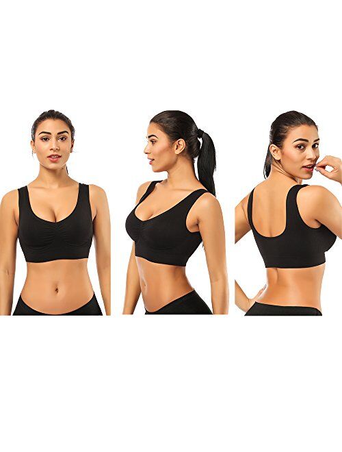 Women's Workout Seamless Strappy Bralette Exercise Adjustable