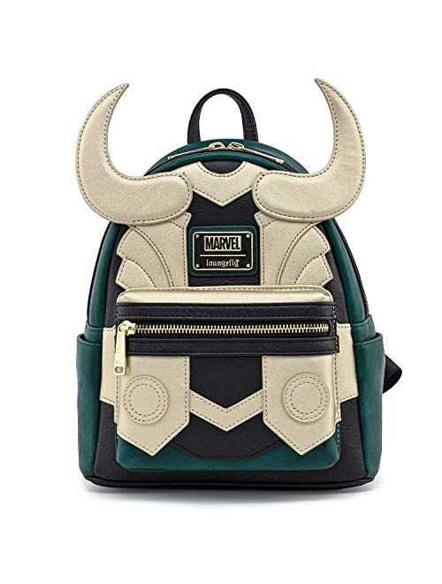 Loungefly Marvel Avengers Loki Cosplay Faux Leather Womens Double Strap Shoulder Bag Purse