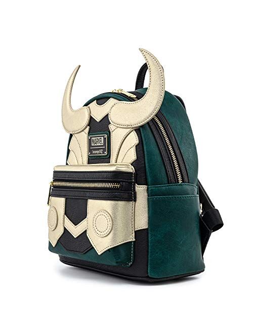 Loungefly Marvel Avengers Loki Cosplay Faux Leather Womens Double Strap Shoulder Bag Purse