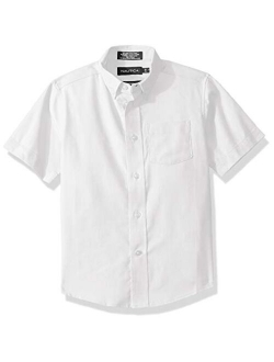 Boys' School Uniform Short Sleeve Button-Down Oxford Shirt