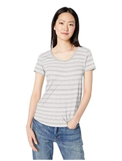 Amazon Brand - Daily Ritual Women's Lived-in Cotton Slub Short-Sleeve Scoop Neck T-Shirt