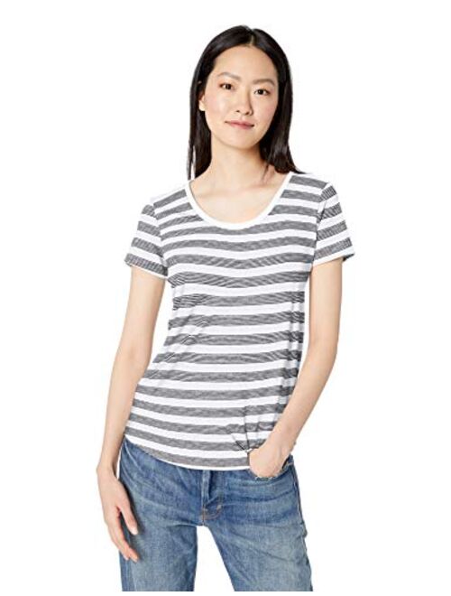 Amazon Brand - Daily Ritual Women's Lived-in Cotton Slub Short-Sleeve Scoop Neck T-Shirt