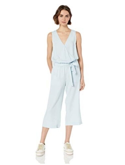 Amazon Brand - Daily Ritual Women's Tencel Sleeveless Wrap Jumpsuit