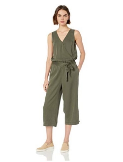 Amazon Brand - Daily Ritual Women's Tencel Sleeveless Wrap Jumpsuit