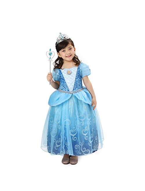 SPUNICOS Deluxe Princess Costume Dress with and Without Accessories Options Available