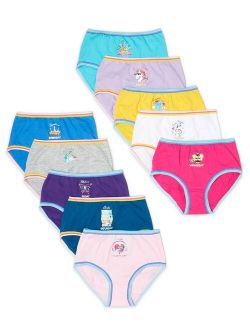Girls Brief Underwear 10-Pack, Sizes 4-16