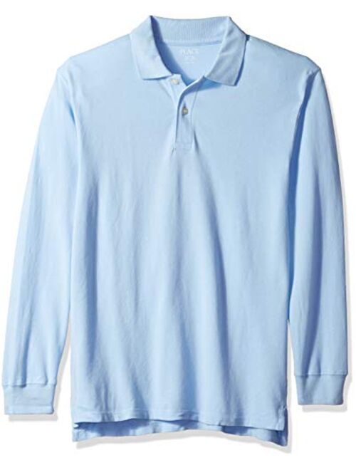 The Children's Place Boys' Uniform Long Sleeve Pique Polo