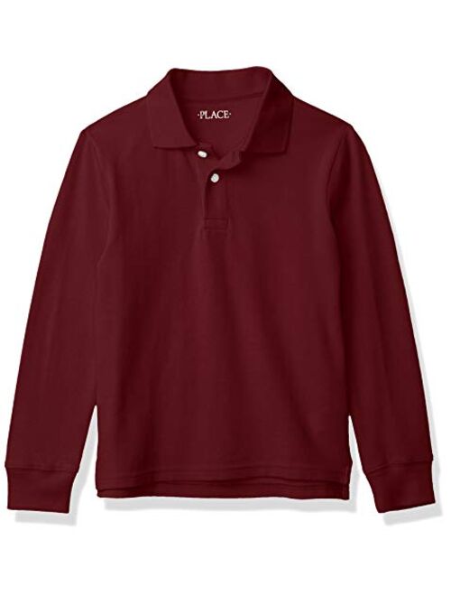 The Children's Place Boys' Uniform Long Sleeve Pique Polo