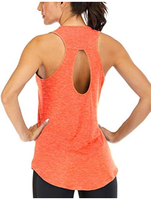 ICTIVE Women's Yoga Top Backless Workout Tank Tops for Women Sleeveless Keyhole Open Back Racerback Muscle Tanks