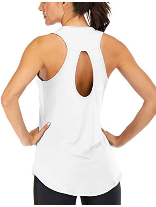 ICTIVE Women's Yoga Top Backless Workout Tank Tops for Women Sleeveless Keyhole Open Back Racerback Muscle Tanks