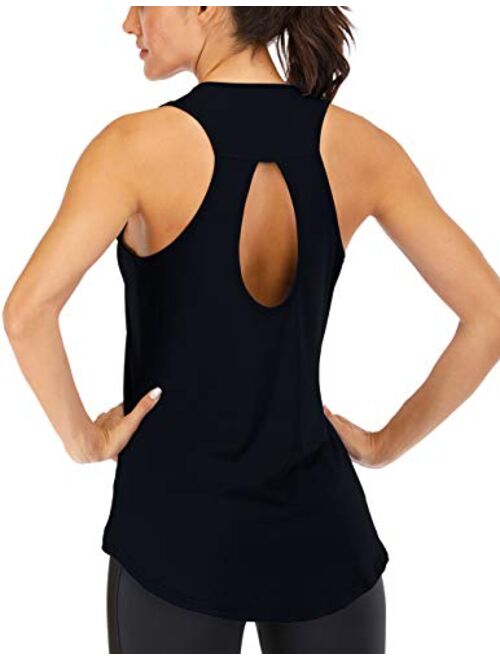 ICTIVE Women's Yoga Top Backless Workout Tank Tops for Women Sleeveless Keyhole Open Back Racerback Muscle Tanks