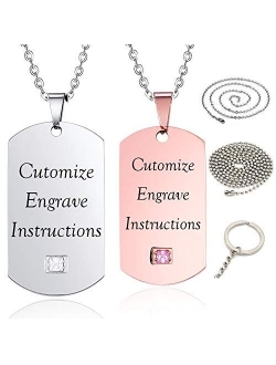 Thintom Couples Necklaces His & Hers Matching Set Titanium Stainless Steel Couple Pendant Necklace