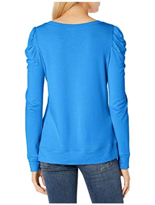 Amazon Brand - Daily Ritual Women's Supersoft Terry Pleated-Sleeve Sweatshirt