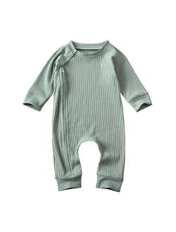 Newborn Baby Boy Girl Ribbed Tie Dye Cotton Romper Onesie One Piece Bodysuit Jumpsuit Baby Outfits