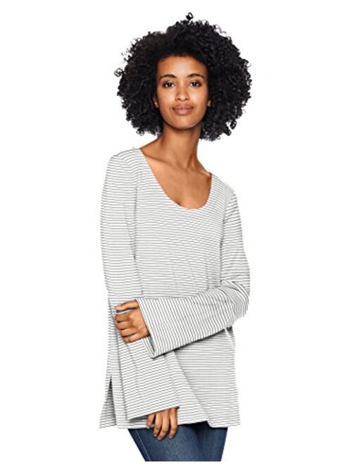 Amazon Brand - Daily Ritual Women's Terry Cotton and Modal Square-Sleeve Sweatshirt Tunic