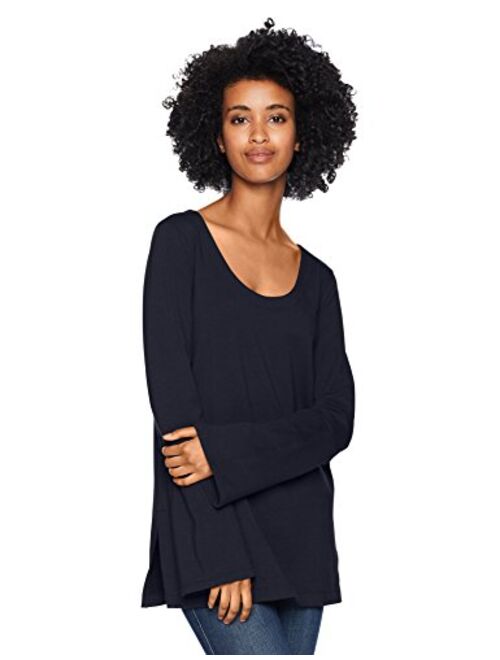 Amazon Brand - Daily Ritual Women's Terry Cotton and Modal Square-Sleeve Sweatshirt Tunic