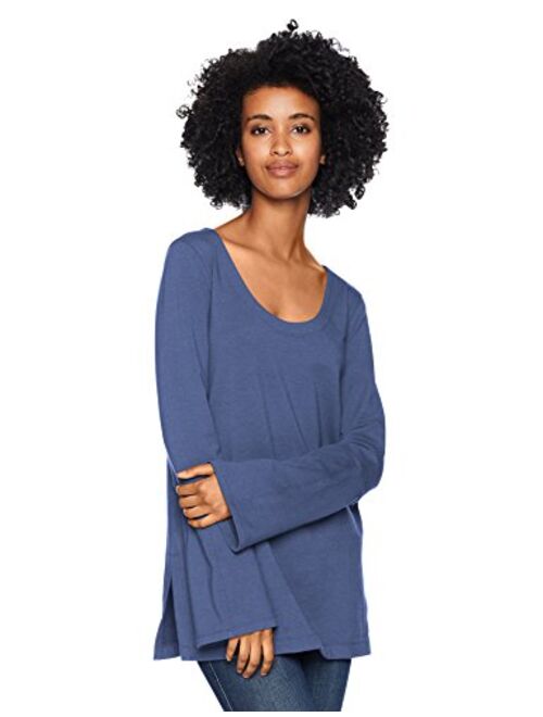 Amazon Brand - Daily Ritual Women's Terry Cotton and Modal Square-Sleeve Sweatshirt Tunic