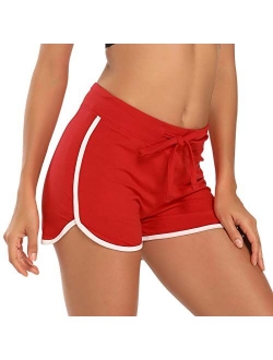 HDE Women's Retro Fashion Dolphin Running Workout Shorts