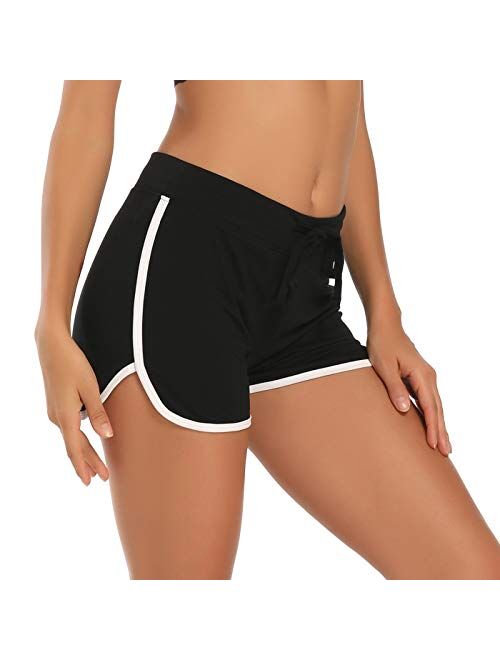 HDE Women's Retro Fashion Dolphin Running Workout Shorts