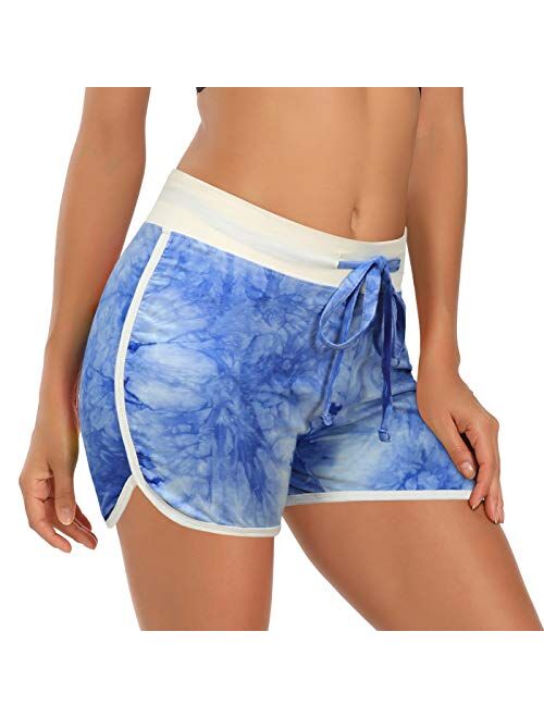 HDE Women's Retro Fashion Dolphin Running Workout Shorts