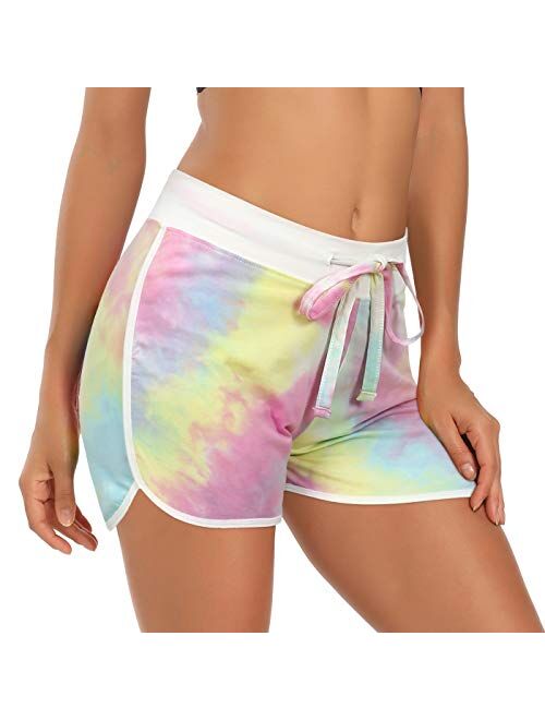 HDE Women's Retro Fashion Dolphin Running Workout Shorts