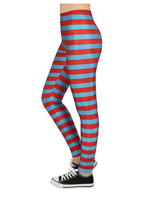 HDE Womens Funny Printed Leggings Digital Print Footless Stretchy Tights