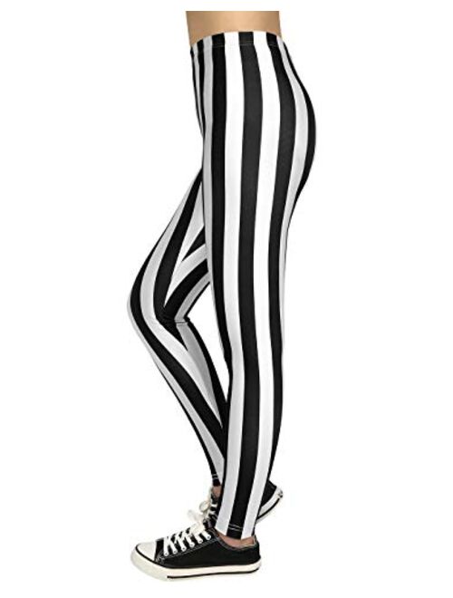 HDE Womens Funny Printed Leggings Digital Print Footless Stretchy Tights