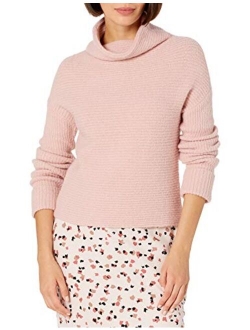 Amazon Brand - Daily Ritual Women's Cozy Boucle Horizontal Knit Long-Sleeve Mock Neck Sweater