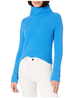 Amazon Brand - Daily Ritual Women's Cozy Boucle Horizontal Knit Long-Sleeve Mock Neck Sweater