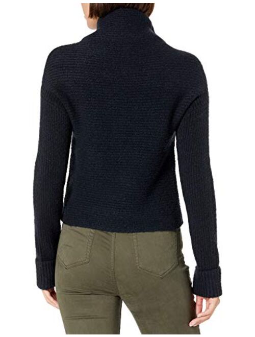 Amazon Brand - Daily Ritual Women's Cozy Boucle Horizontal Knit Long-Sleeve Mock Neck Sweater