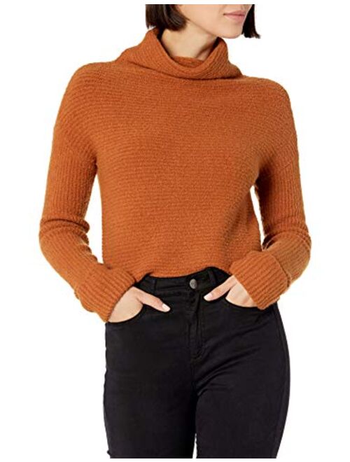 Amazon Brand - Daily Ritual Women's Cozy Boucle Horizontal Knit Long-Sleeve Mock Neck Sweater