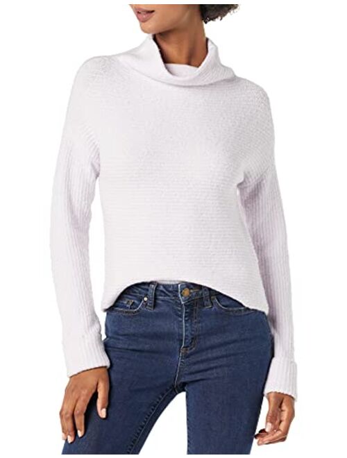 Amazon Brand - Daily Ritual Women's Cozy Boucle Horizontal Knit Long-Sleeve Mock Neck Sweater