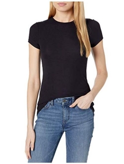 Amazon Brand - Daily Ritual Women's Ribbed Short-Sleeve Crew Neck Shirt