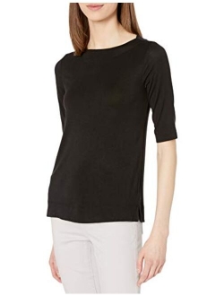 Amazon Brand - Daily Ritual Women's Ribbed Short-Sleeve Crew Neck Shirt