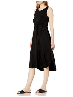 Women's Jersey Standard-Fit Sleeveless Gathered Dress